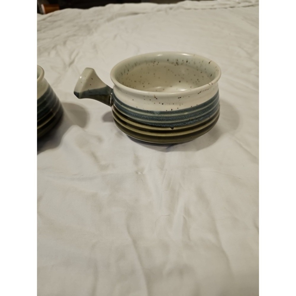2 VTG Otagiri HORIZON Vintage Horizon‎ Coupe Handled Soup 4" Bowl  JAPAN Origin